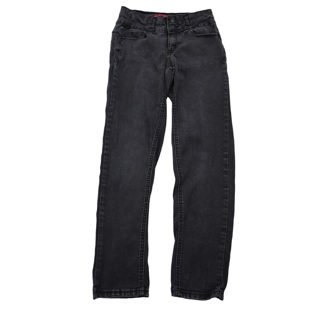 WAX Pants Womens 11 Black Skinny Mid Rise Stretch Zip Charcoal Wash Denim Jeans